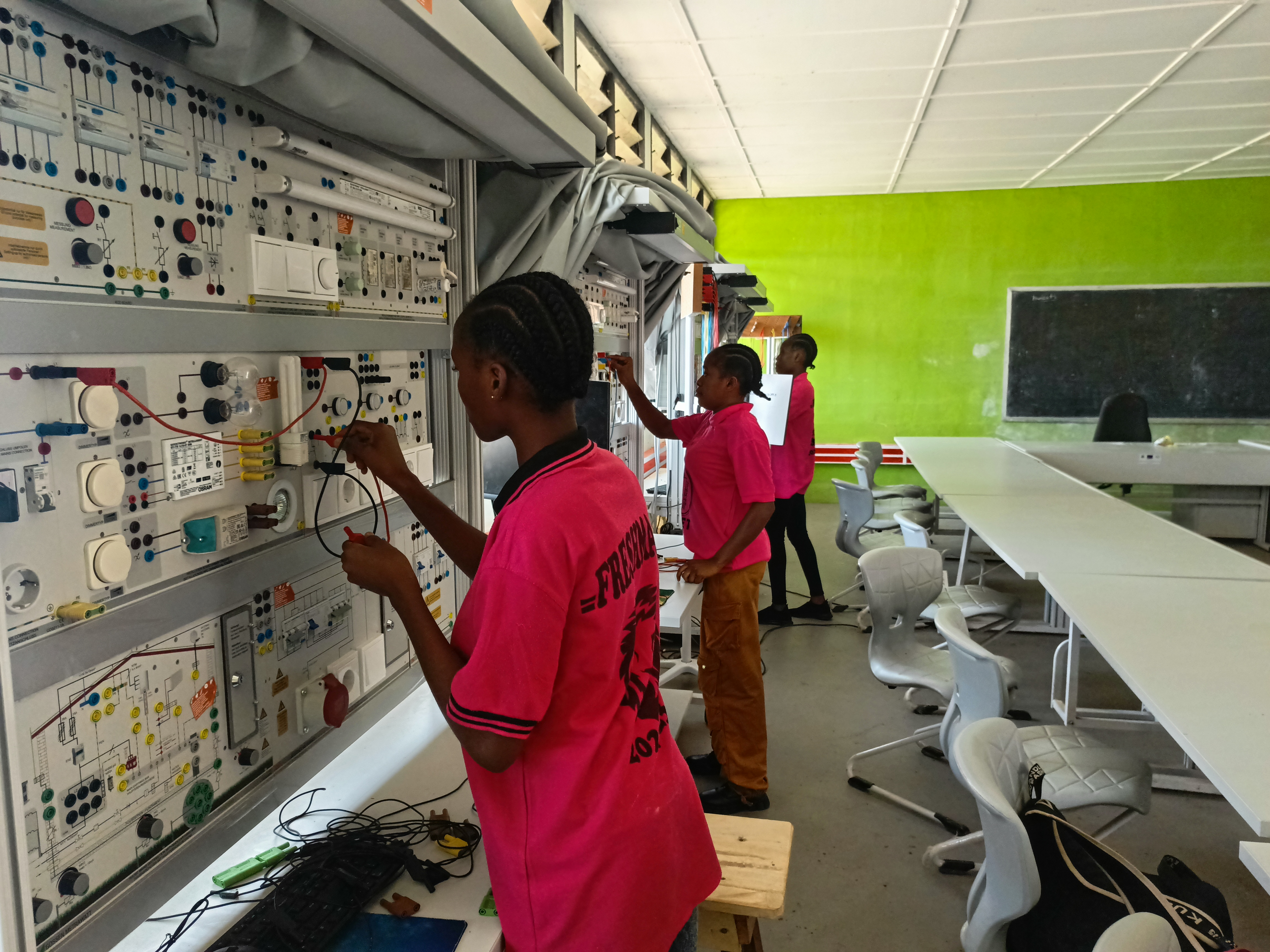 Students engaging in practical campus activities